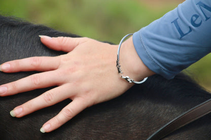 Silver Horse Bangle